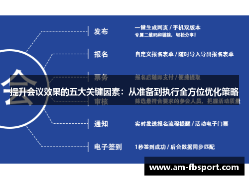 提升会议效果的五大关键因素：从准备到执行全方位优化策略